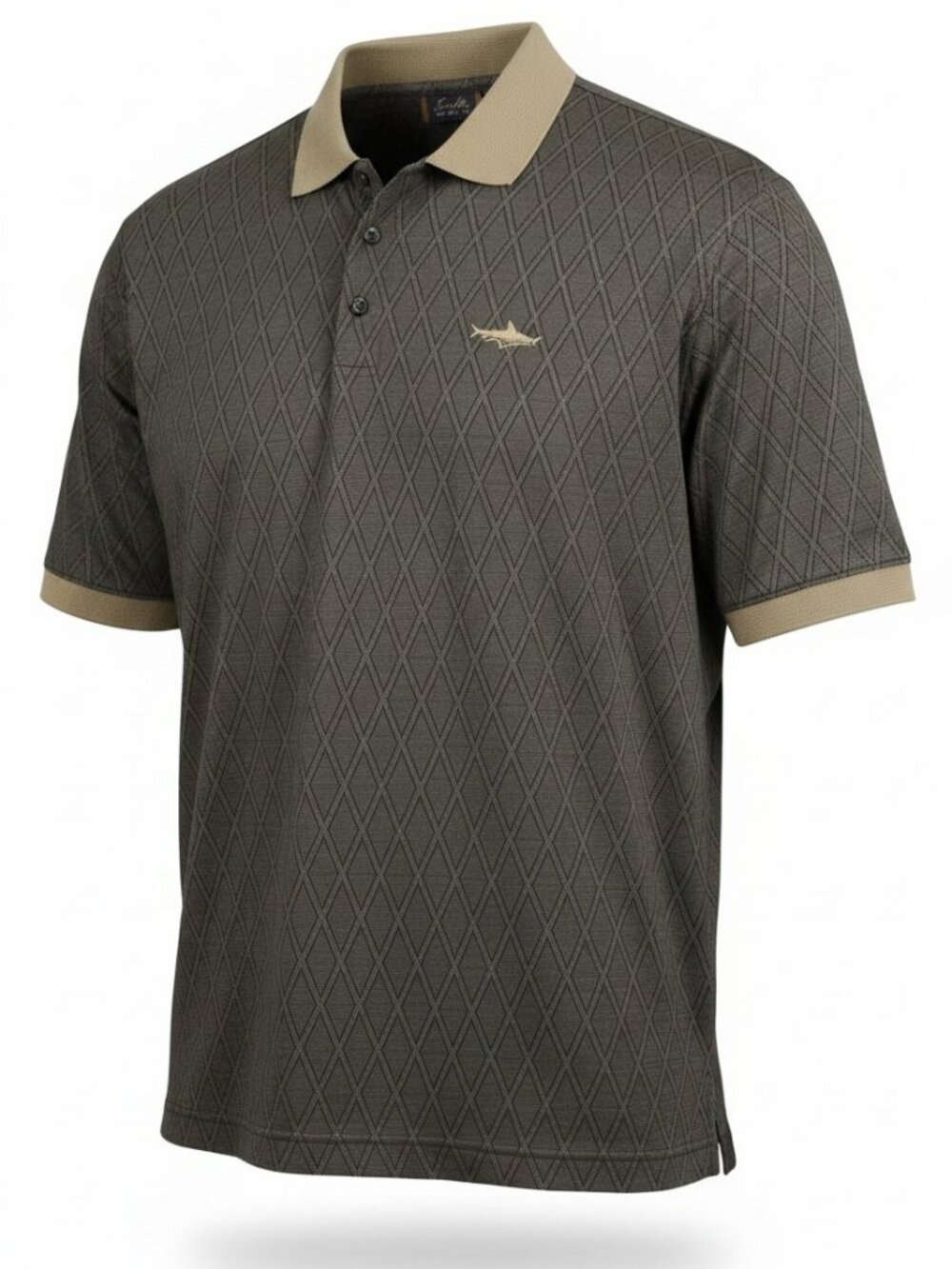 Tasso Elba Men’s Brown Diamond-Texture Polo
